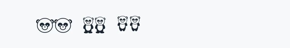 Rzeczywista próbka kroju Pandamonium BV — Aa Bb Cc 0123456789