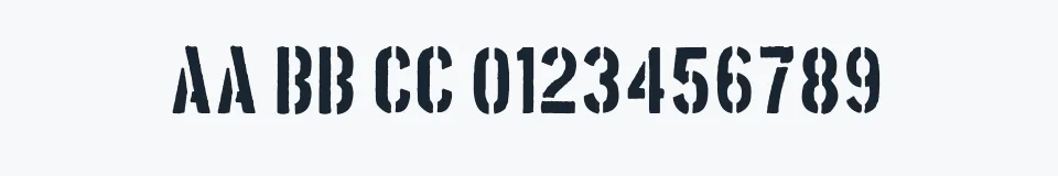 Rzeczywista próbka kroju Boston Traffic — Aa Bb Cc 0123456789