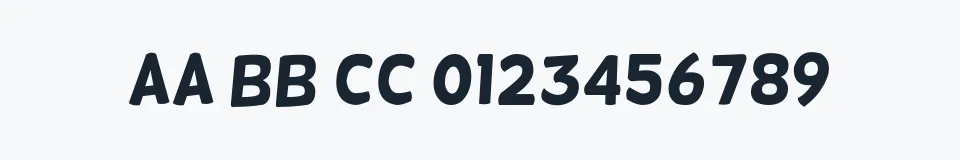 Rzeczywista próbka kroju Helsinki — Aa Bb Cc 0123456789