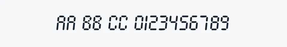 Rzeczywista próbka kroju Ionic Charge — Aa Bb Cc 0123456789