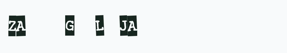 Rzeczywisty podgląd fontu Xerography – Zażółć gęślą jaźń