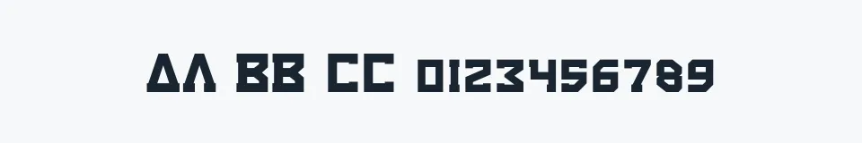 Rzeczywista próbka kroju Eurocentric — Aa Bb Cc 0123456789