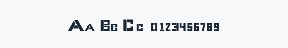 Rzeczywista próbka kroju Complice — Aa Bb Cc 0123456789