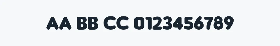 Rzeczywista próbka kroju Insaniburger — Aa Bb Cc 0123456789