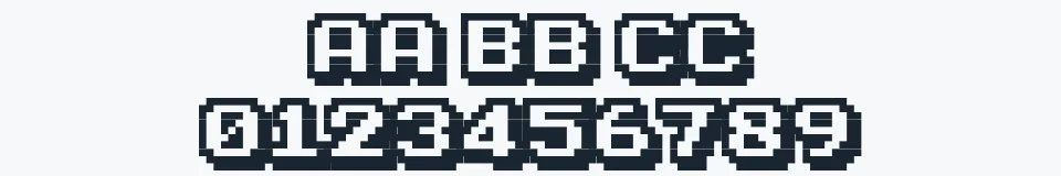Rzeczywista próbka kroju Karmatic Arcade — Aa Bb Cc 0123456789