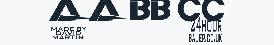 Rzeczywista próbka kroju TNA LOGO — Aa Bb Cc 0123456789