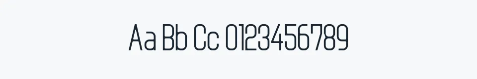 Rzeczywista próbka kroju 078MKSDMediumCondensed — Aa Bb Cc 0123456789
