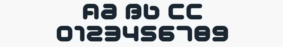 Rzeczywista próbka kroju PocoUltra — Aa Bb Cc 0123456789