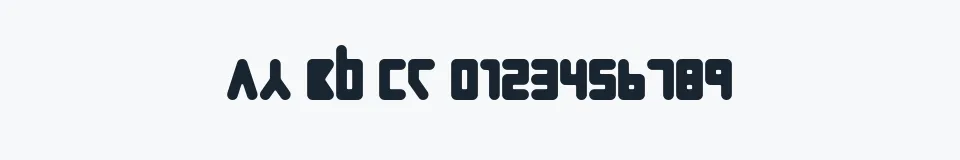 Rzeczywista próbka kroju Paco — Aa Bb Cc 0123456789