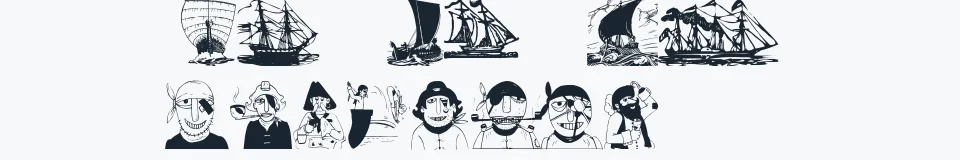 Rzeczywista próbka kroju ShipsNBoats — Aa Bb Cc 0123456789