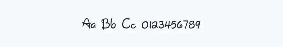 Rzeczywista próbka kroju Gisele Script — Aa Bb Cc 0123456789