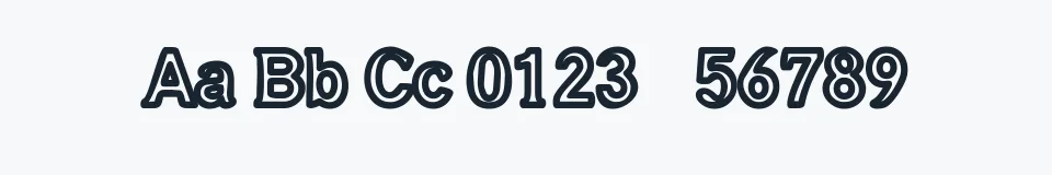 Rzeczywista próbka kroju GubbrÃ¶ra — Aa Bb Cc 0123456789