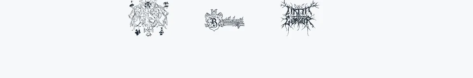 Podgląd czcionki Black Metal Logos