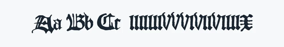 Podgląd czcionki Blackletter