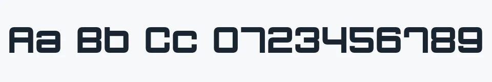 Rzeczywista próbka kroju Quatron — Aa Bb Cc 0123456789