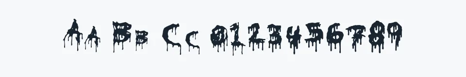 Rzeczywista próbka kroju HoMicIDE EFfeCt — Aa Bb Cc 0123456789