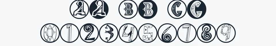 Rzeczywista próbka kroju ImresDiscs — Aa Bb Cc 0123456789