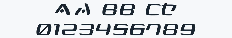 Rzeczywista próbka kroju Kleinsan — Aa Bb Cc 0123456789