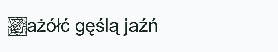 Rzeczywisty podgląd fontu IronGlass DropCaps – Zażółć gęślą jaźń