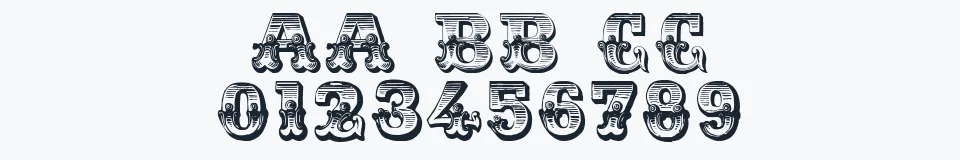 Rzeczywista próbka kroju Romantiques — Aa Bb Cc 0123456789
