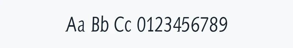 Rzeczywista próbka kroju AidaSerifa-Condensed — Aa Bb Cc 0123456789