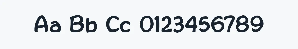 Rzeczywista próbka kroju Antroposofia — Aa Bb Cc 0123456789