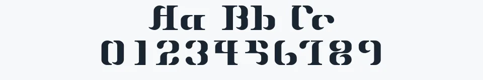 Rzeczywista próbka kroju SakuraE — Aa Bb Cc 0123456789