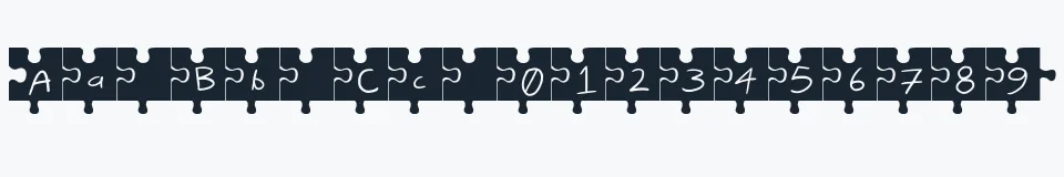 Podgląd czcionki Jigsaw