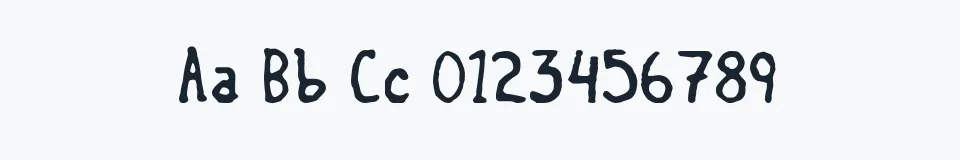 Rzeczywista próbka kroju linierstype — Aa Bb Cc 0123456789