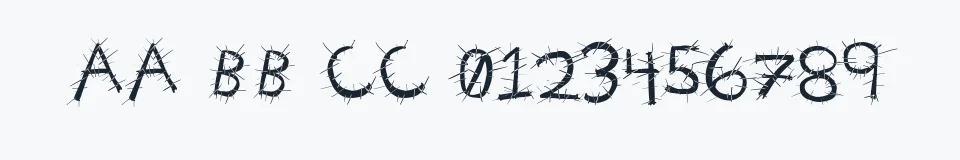 Podgląd czcionki Voodoo Needles