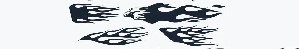 Podgląd czcionki Vehicle Decals 'Flames & Art'