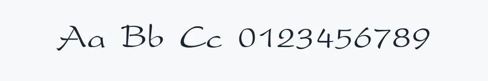 Rzeczywista próbka kroju Prescript — Aa Bb Cc 0123456789