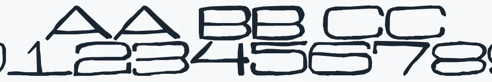 Rzeczywista próbka kroju Curmudgeonly — Aa Bb Cc 0123456789