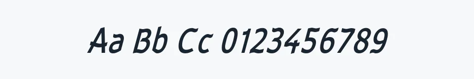 Rzeczywista próbka kroju Waverley — Aa Bb Cc 0123456789