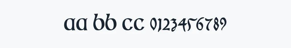 Rzeczywista próbka kroju IrishUncialfabeta-Bold — Aa Bb Cc 0123456789