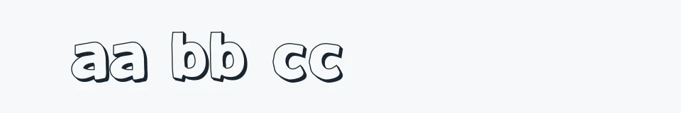 Rzeczywista próbka kroju JustAnotherFont — Aa Bb Cc 0123456789
