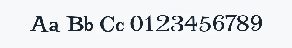 Rzeczywista próbka kroju DancingSuperserif — Aa Bb Cc 0123456789