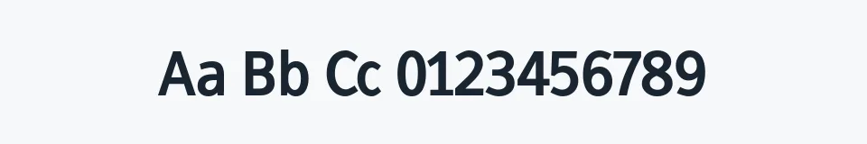 Rzeczywista próbka kroju FrancophilSans — Aa Bb Cc 0123456789