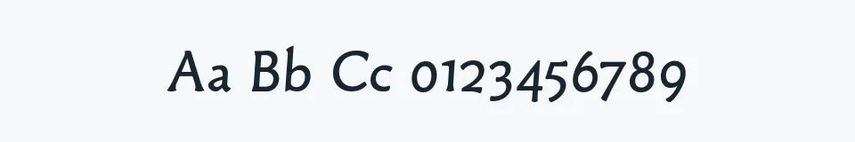 Rzeczywista próbka kroju OldTypefaces — Aa Bb Cc 0123456789