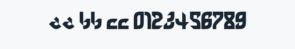 Rzeczywista próbka kroju defaulterror — Aa Bb Cc 0123456789