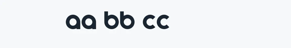 Rzeczywista próbka kroju VomZom — Aa Bb Cc 0123456789