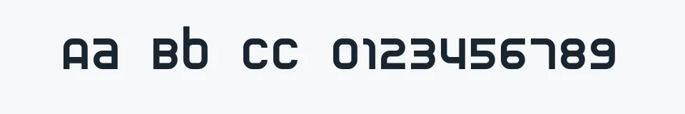 Podgląd czcionki RNS  SERIAL