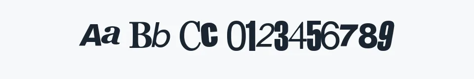 Rzeczywista próbka kroju Sex Pistols — Aa Bb Cc 0123456789