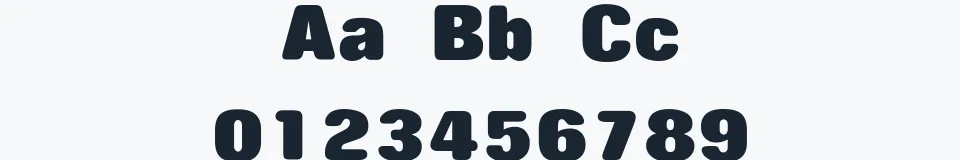 Rzeczywista próbka kroju Rolling No One — Aa Bb Cc 0123456789