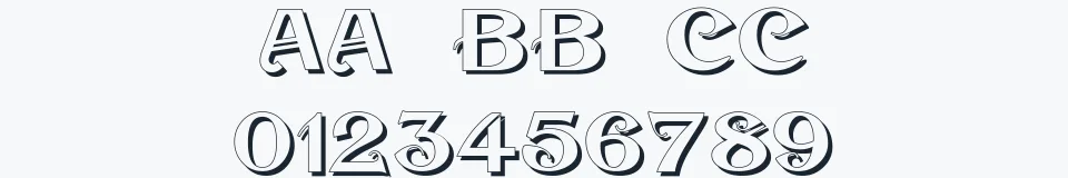 Rzeczywista próbka kroju Sesame — Aa Bb Cc 0123456789