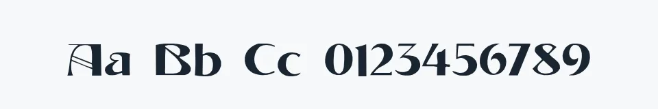Rzeczywista próbka kroju Tintoretto — Aa Bb Cc 0123456789
