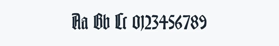 Rzeczywista próbka kroju Liturgisch — Aa Bb Cc 0123456789