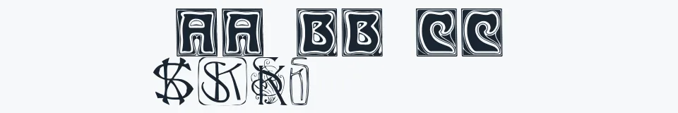 Rzeczywista próbka kroju Kinigstein Caps — Aa Bb Cc 0123456789