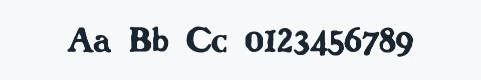 Rzeczywista próbka kroju Benjamin Franklin — Aa Bb Cc 0123456789