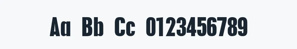 Rzeczywista próbka kroju Pilsen Plakat — Aa Bb Cc 0123456789